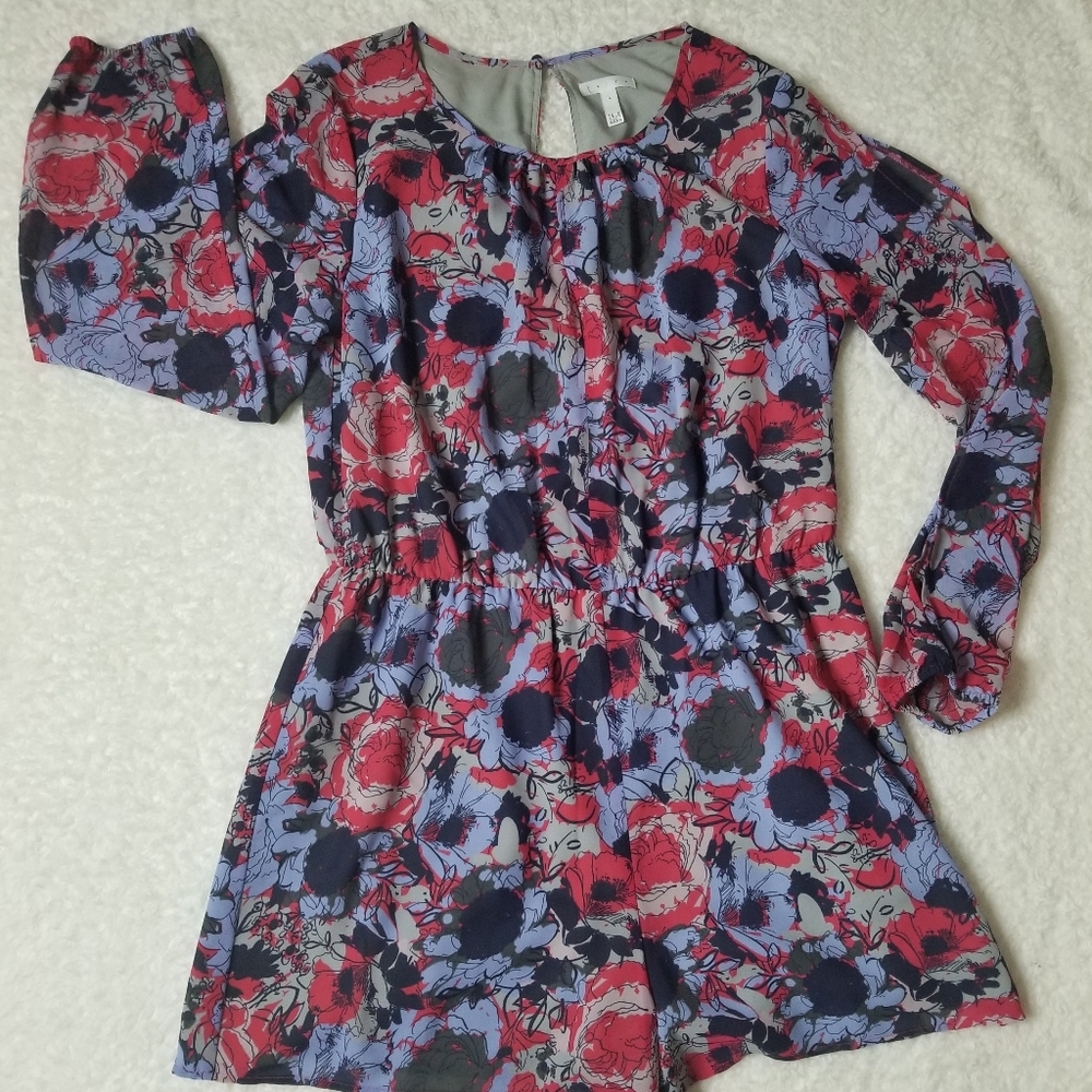 Floral Long Sleeve Shorts Jumpet